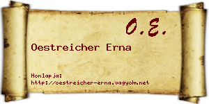 Oestreicher Erna névjegykártya